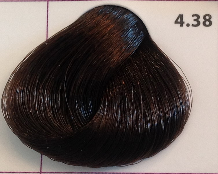Крем-краска уход для волос 4.38 Шатен золотистый махагон, 100 мл. от магазина HairKiss