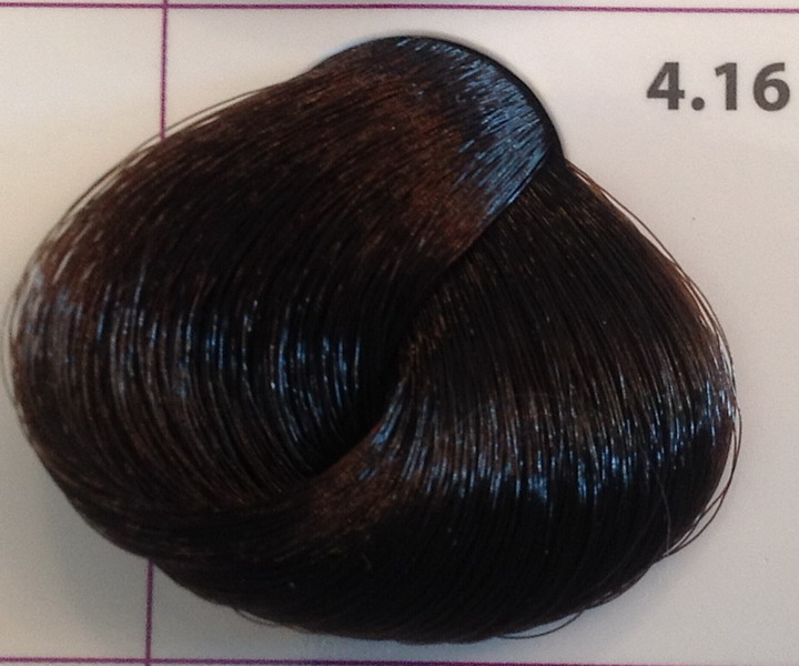 Крем-краска уход для волос 4.16 Шатен пепельно-фиолетовый, 100 мл. от магазина HairKiss