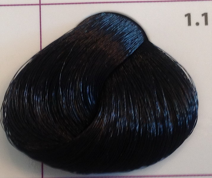 Крем-краска уход для волос 1.1 Иссиня черный, 100 мл. от магазина HairKiss