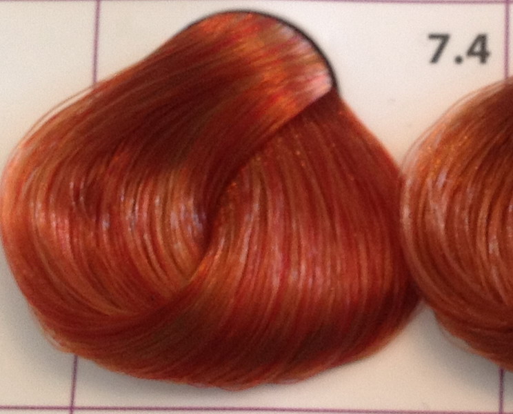 Крем-краска уход для волос 7.4 Средне-русый медный, 100 мл. от магазина HairKiss