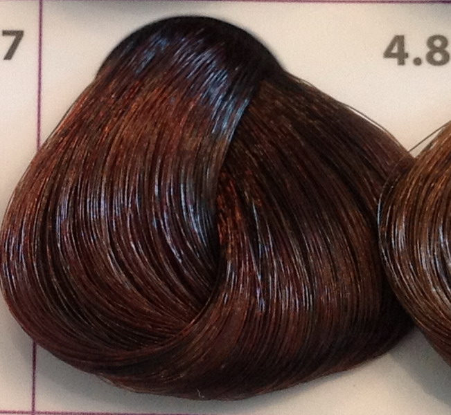 Крем-краска уход для волос 4.8 Шатен махагон, 100 мл. от магазина HairKiss