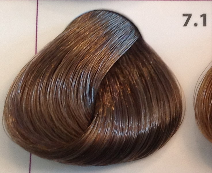 Крем-краска уход для волос 7.1 Средне-русый пепельный, 100 мл. от магазина HairKiss