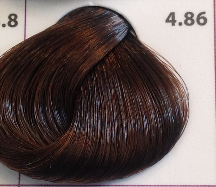 Крем-краска уход для волос 4.86 Шатен махагон фиолетовый, 100 мл. от магазина HairKiss