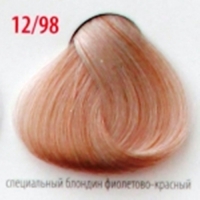 Крем-краска для волос с витамином С , кашемиром и алоэ вера 12/98 специальный блондин фиолетово-красный, 100мл. от магазина HairKiss
